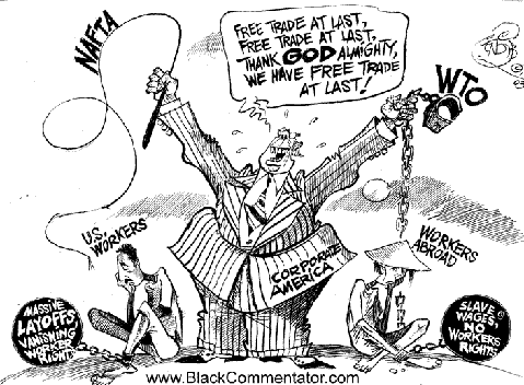 Free Trade Satirical Cartoon