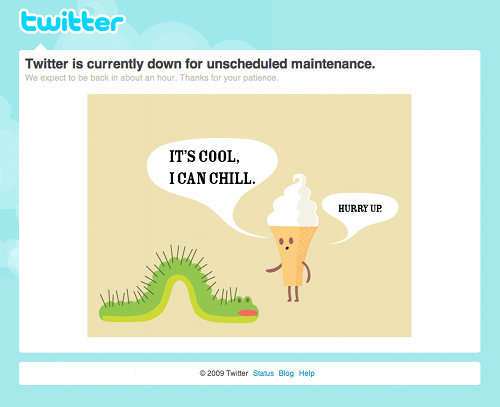 Chill Cone & Constructive Caterpillar say Twitter is Down